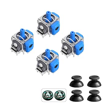 AKNES HallPi V6 TMR Joystick Replacement for DualSense PS5 / PS5 Edge Controller, Anti-Drift Stick Repair Accessories for Playstation 5 Controller, Thumbstick Caps Included - 2 Pairs