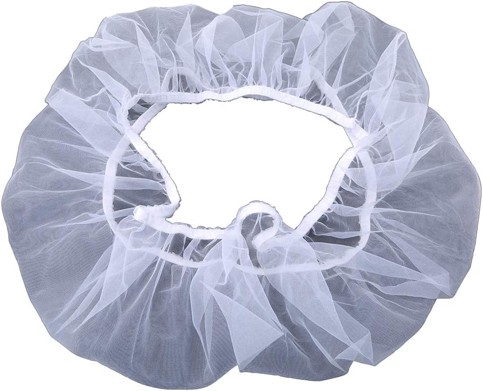 luzen Universal Soft Airy Bird Cage Seed Catcher Seeds Guard Parrot Nylon Mesh Net Cover Stretchy Bird Cage Skirt Suit for Round Square Cages, Whie (M)