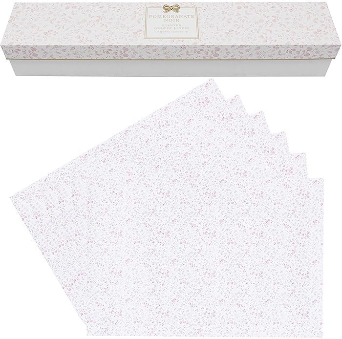 Lesser & Pavey Drawer Liners Pomegranate Noir by Madelaine Hearts Design | Set of Premium Drawer Liners with Pomegranate Noir Scent | Elegant Fresh Linen Scent for Closets, Drawers & Storage
