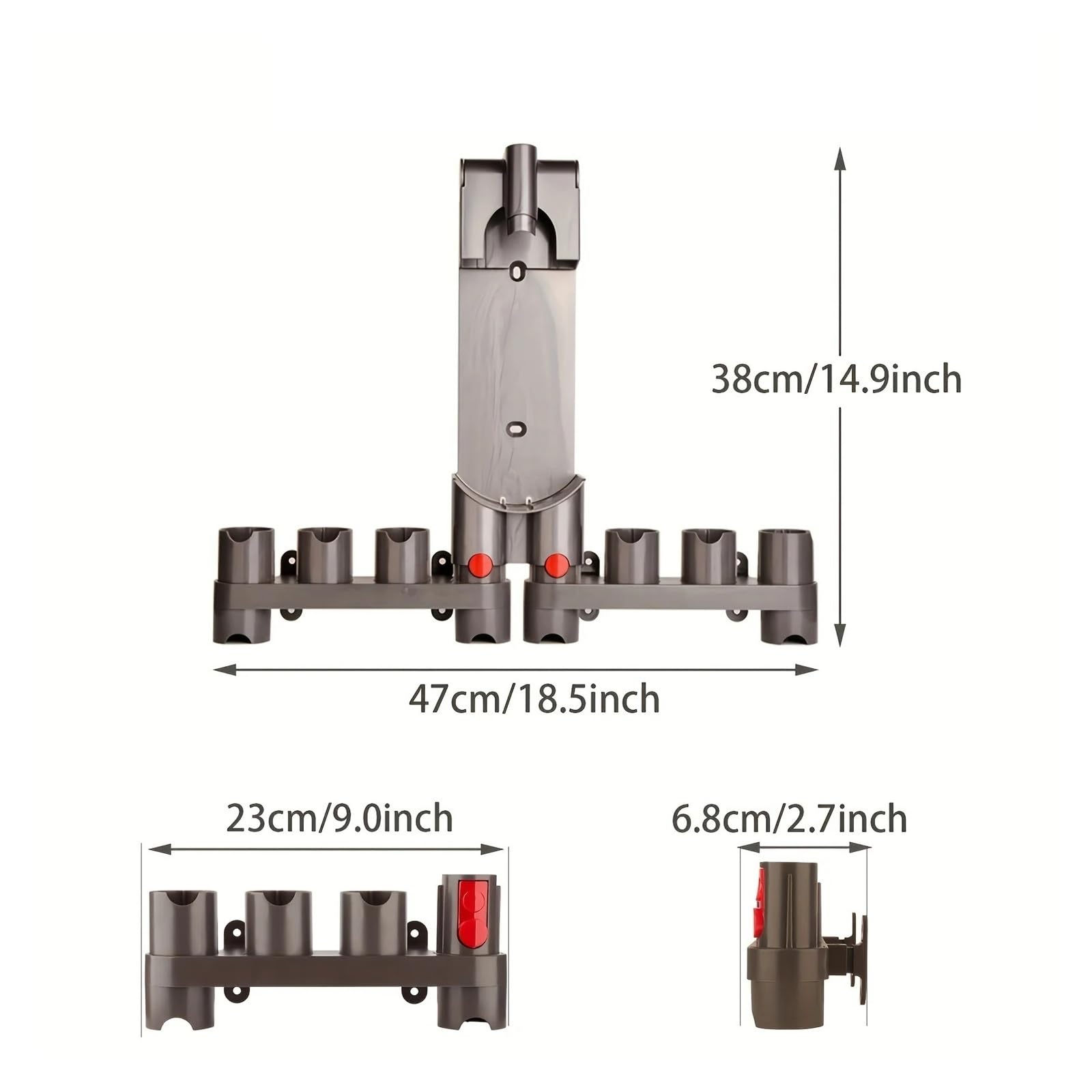 1 x Wandhalterungs-Zubehör-Organizer, Staubsauger-Zubehör, kompatibel mit Dyson V7/V8/V10/V11/V12/V15 (einzelne Wandhalterung)