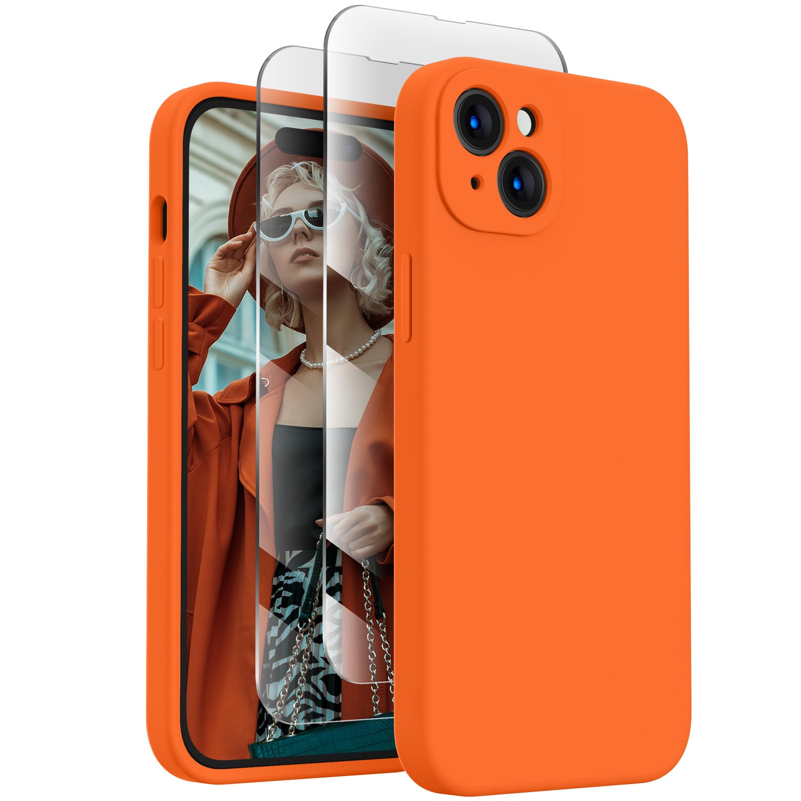 FireNova Designed for iPhone 15 Case, 6.1", Neon Orange