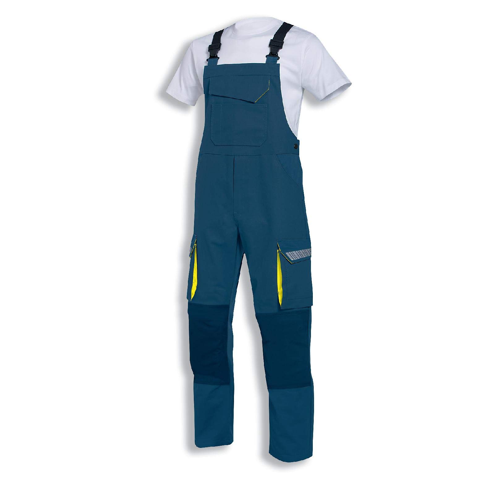 Uvex Metal 8941 Herren-Arbeitshose - Blau-Gelbe Männer-Latzhose