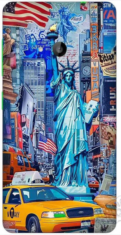 Cover custodia In Plastica Rigida Compatibile Con Nokia Lumia 535,Design newyork