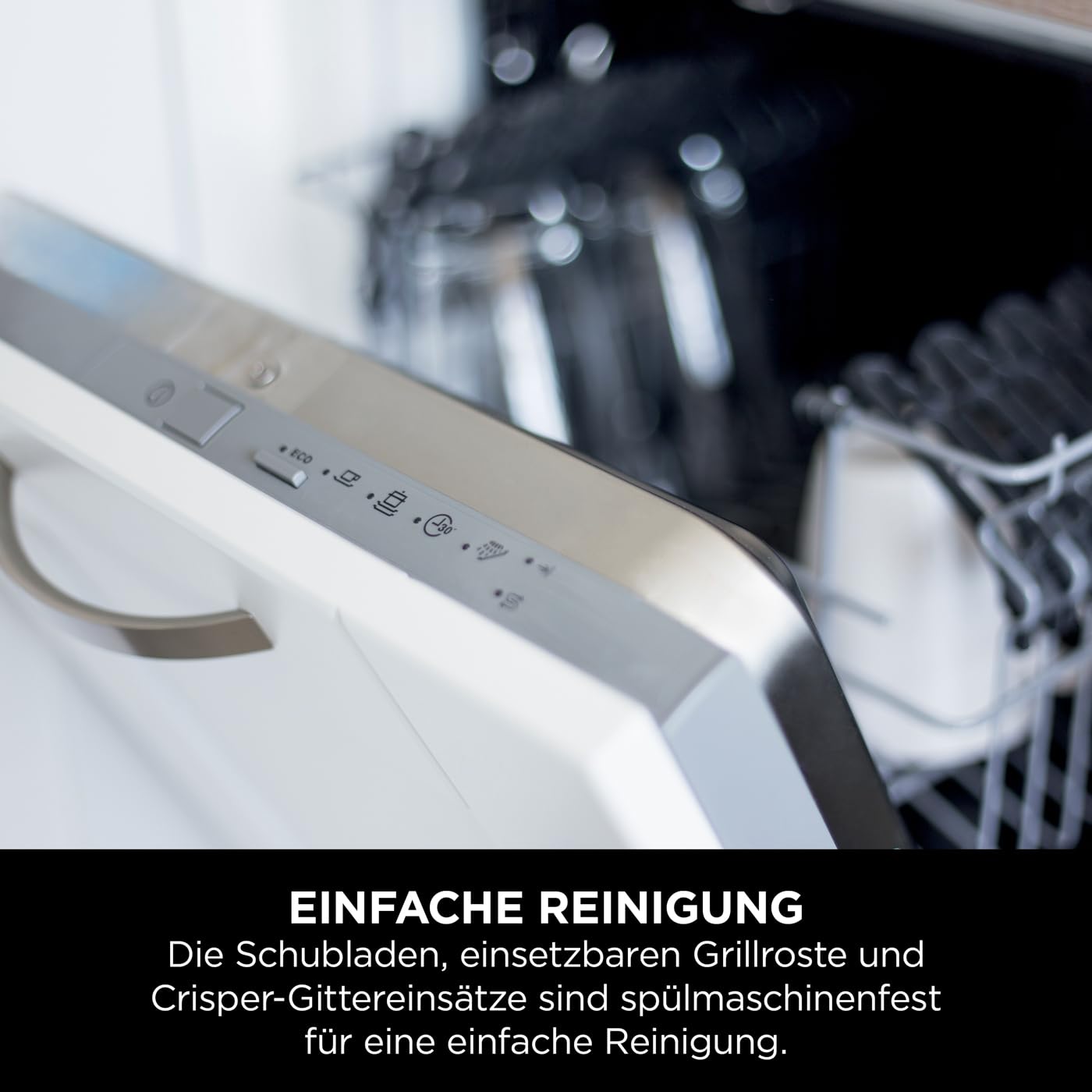 Ninja Double Stack Heißluftfritteuse, 7,6L Digitale Air Fryer Doppelkorb mit 4 Kochstufen, 2 Schubladen, 2 Gestelle, Platzsparendes Design, 6 Kochfunktionen, 6 Portionen, Schwarz SL300EU