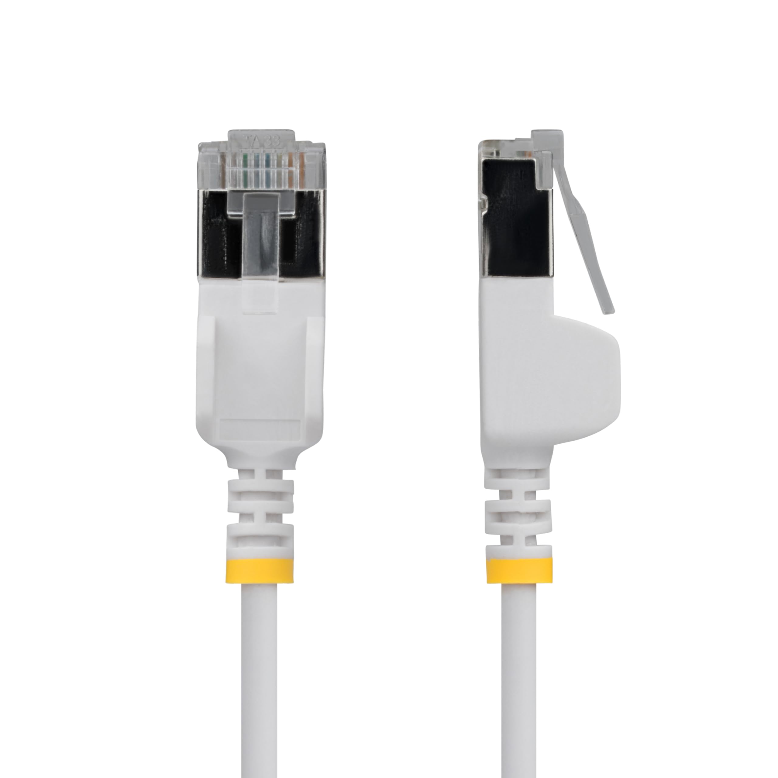 StarTech Cavo Ethernet Cat6A Ultra Slim Bianco 30cm, Snagless, FTP, Rame Puro, Patch di Rete RJ45 Ultra Sottile 34 AWG, Testati Singolarmente, Confezione da 10