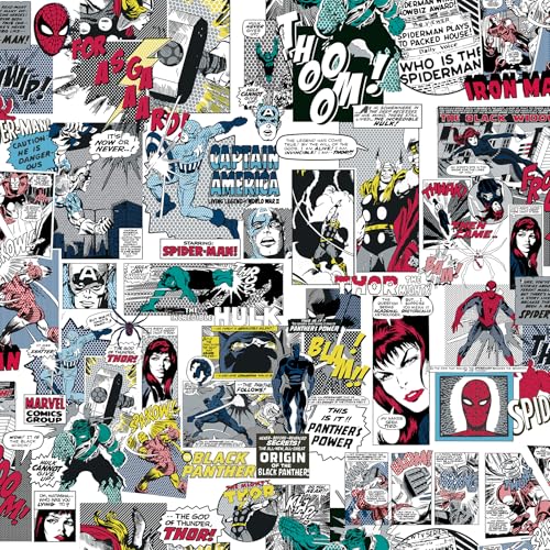 Marvel Classic Comics Peel and Stick Wallpaper by RoomMates, RMK12814PLW by RoomMates - Used condition - US$42.58