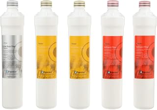 Watts Premier Annual RO Pure Plus 5-Pack Filtration Kit for 4 Stage Pure Plus/Zero Pure Plus Reverse Osmosis System, Push Button Water Filter Replacement, 2 Sediment Filters, 2 Carbon Pre-Filters, VOC