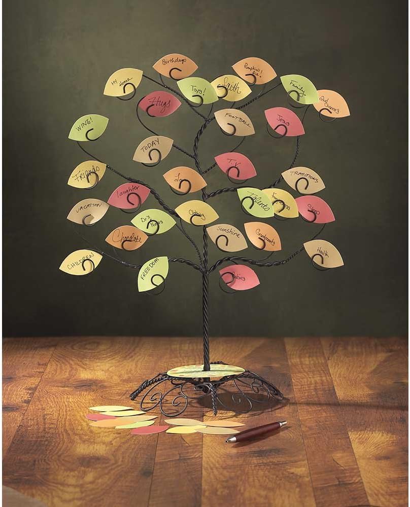Jozie B Thankful Tree Photo Display 19 x 15 Metal Table Top Centerpiece Figurine
