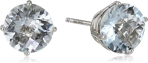 10k Yellow Gold Round Checkerboard Cut Stud Earrings (6mm) by MAX + STONE