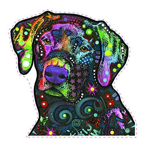 Enjoy It Dean Russo Black Lab Car Stickers, Labrador Retriever Window Decals, 2 Pieces