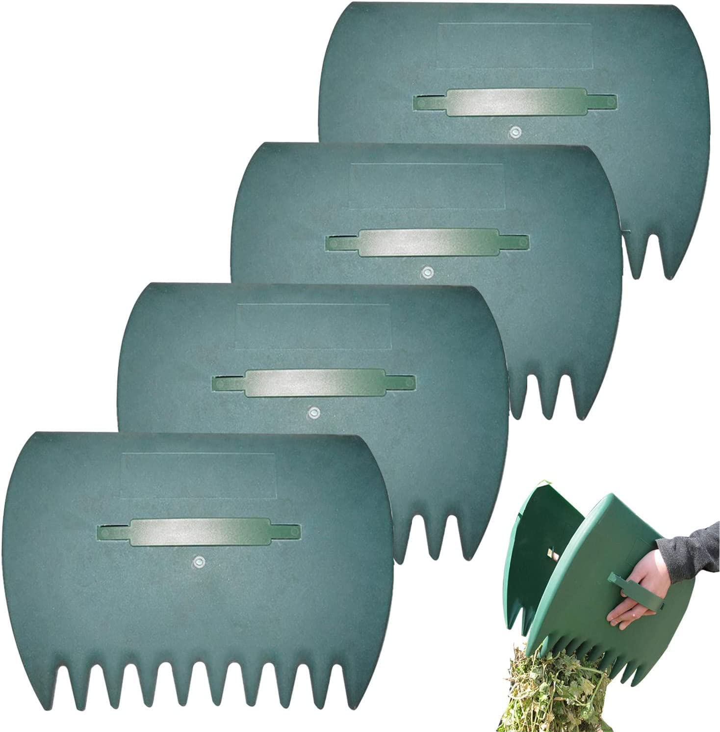 Samlee2 Pair Leaf Scoops Hand Rakes - Large Size, Durable Ergonomic Leaf Scoops for Easy Leaf Picking - Multipurpose for Leaves, Lawn Debris, and Trash Pick Up - Great for Outdoor Use