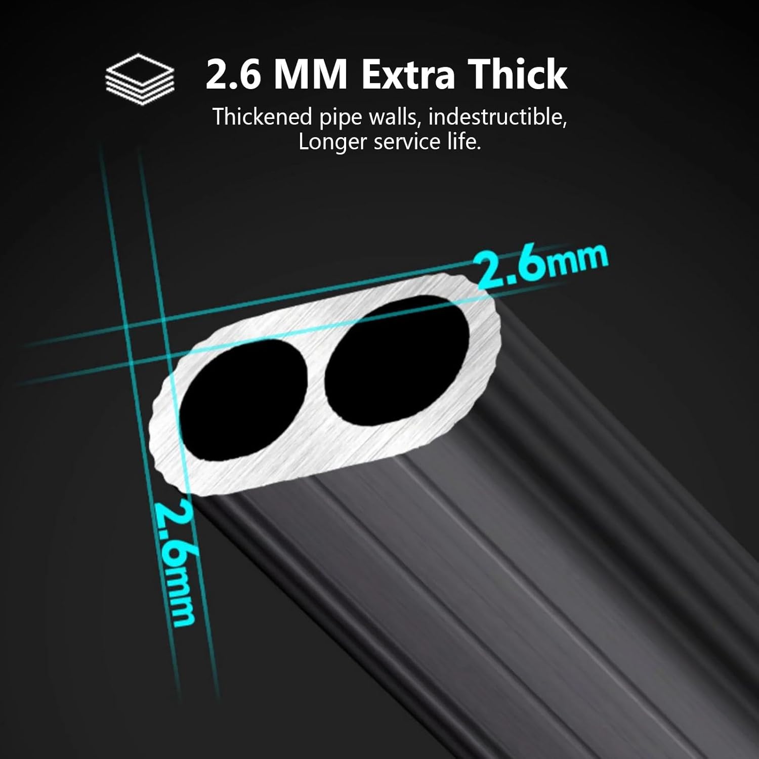 Closet Rods for Hanging Clothes, Clothing Store Heavy Duty Closet Bar for Hanging Clothes Wall Mount, 18-65 Inches Oval Wardrobes Pole with Screws & Flanged, Thicken Closet Rod for Wardrobe/Cabinet/Ba