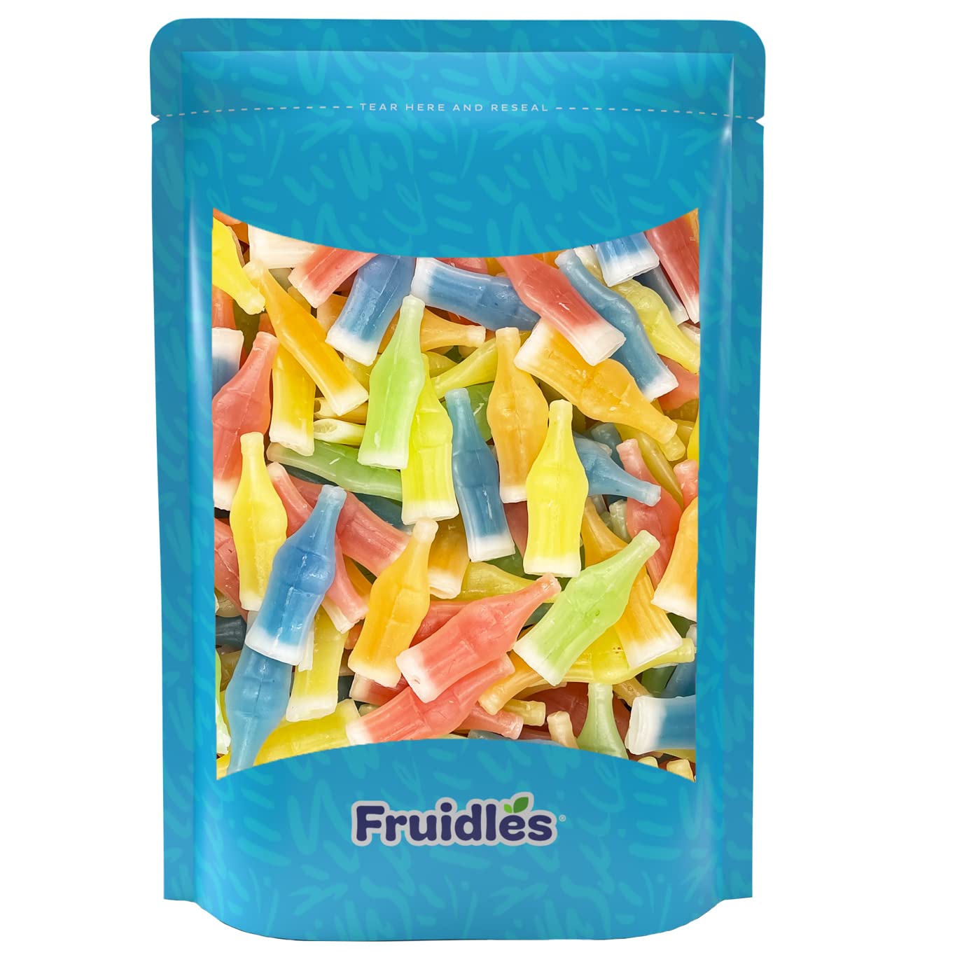 Fruidles Original Wax Bottles Candy Drinks, Half Pound Liquid Filled Mini Drinks, Party Favorite Treats (2 Pounds)