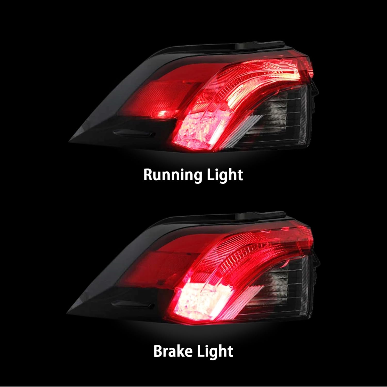 LED Tail Light Assembly Outer Brake Tail Lamp Replacement for Toyota RAV4 2019 2020 2021 81560-0R090, TO2804148 Driver Side (Left LED taillight)