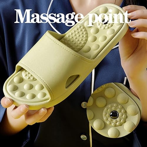 Miniatura 3 de MEHWSUR Pantuflas de masaje antideslizantes de acupresión y reflexología para interiores, sandalias antideslizantes para parejas, sandalias de