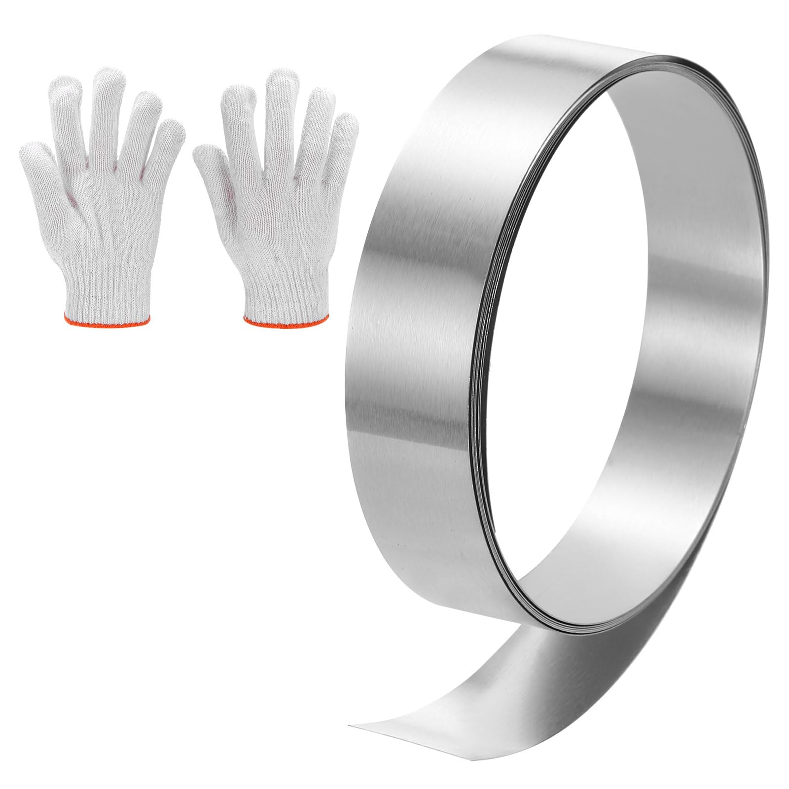 sourcing map Aluminum Flashing Roll, 0.8" x 6.56ft Roof Flashing Metal Strip Sheet Roll 0.3mm Thick with Gloves for House Repair Sealing Window Door