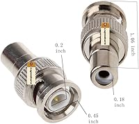 Vista 4 de Lsgoodcare 40 piezas BNC macho a RCA hembra y BNC hembra a RCA macho y BNC hembra a BNC hembra y BNC macho a RCA macho Convertir adaptador