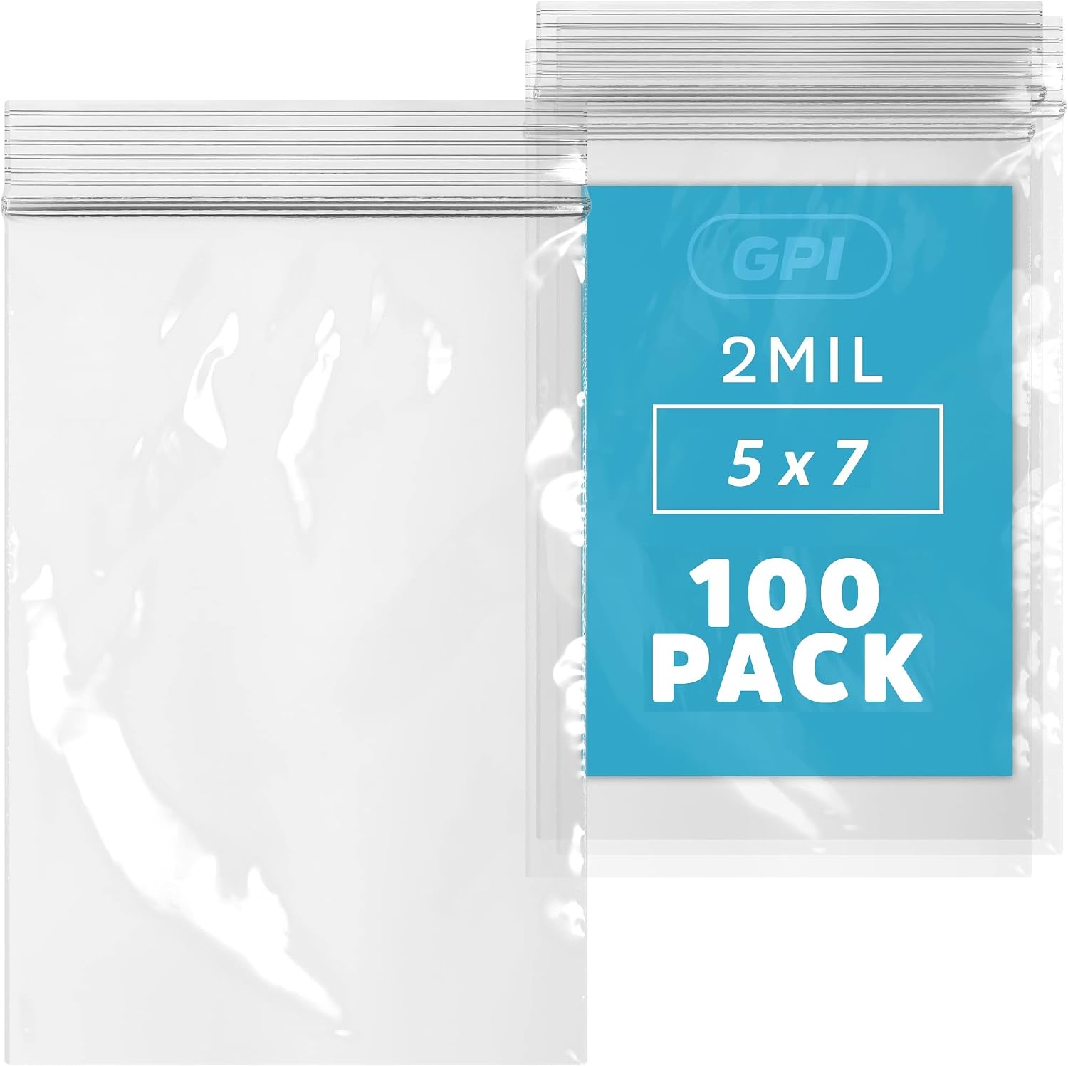 3" x 3" Zip Bags - 1000 Count, Small, Clear Plastic Reclosable Zipper Poly Baggies, 2 Mil, with Resealable Zip Top Lock for Packaging Jewelry, Coins, Pills, Candy, Beads, Seeds & More.