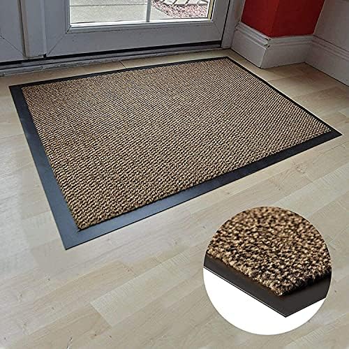 Abaseen Dirt Trapper Mat, Rubber Door Mat Indoor & Door Mat Outdoor, Heavy Duty Super Absorbent Non Slip Rubber Backed Mats, Barrier Mat Small, Medium, Large and Extra Large Washable Indoor Door Mats