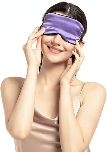 Máscara de dormir NMM Global 100% seda de morera, antifaz natural de dormir para hombres, mujeres y niños, antifaz para dormir supersuave con