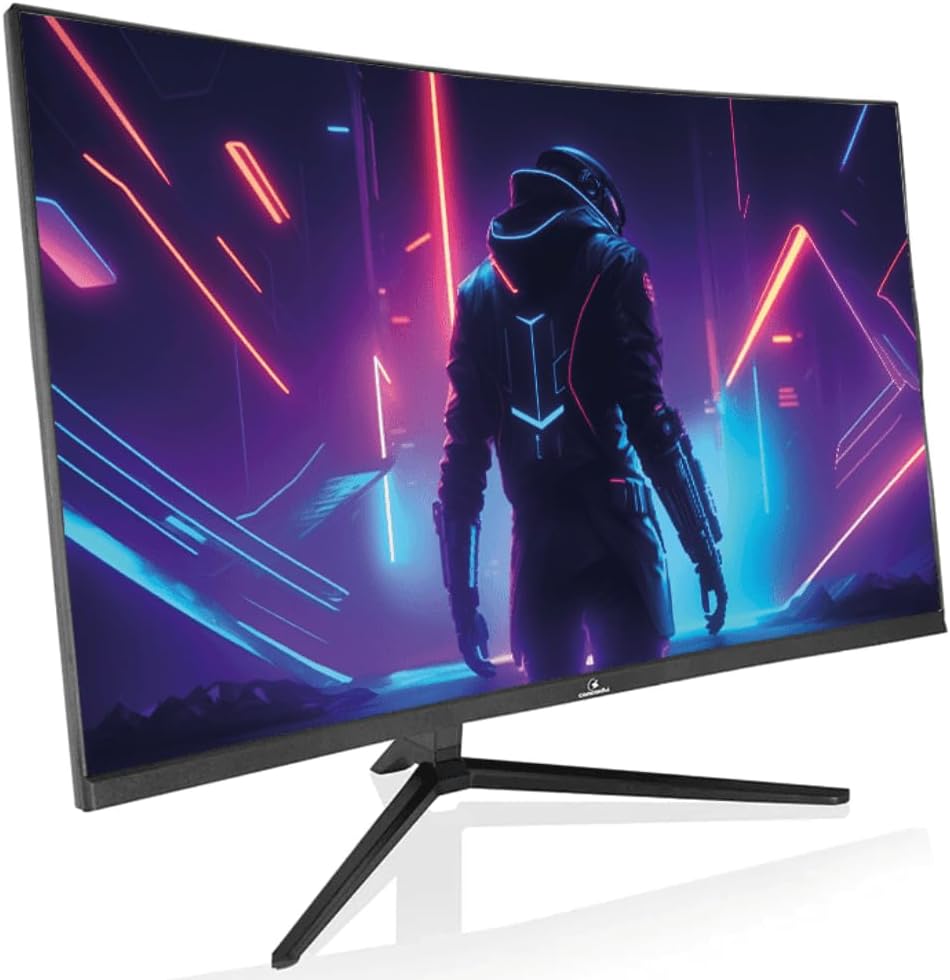 Monitor Concórdia Gamer Curvo C315Q 31,5'',2K, WQHD, 165hz, 1ms, 2 HDMI, DP, Ajuste de Altura e Rotação