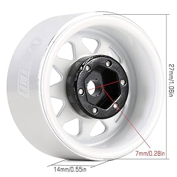 Amazon.com: INJORA 1.0 Beadlock Wheel Stamped Steel Beadlock