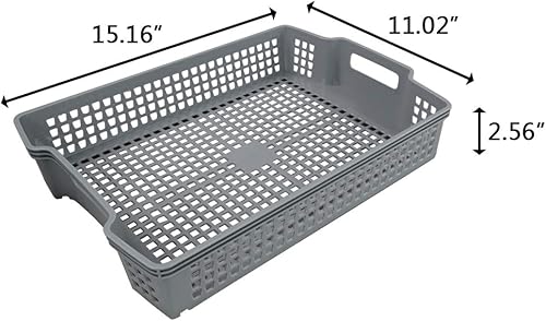 Miniatura 2 de Gloreen Bandeja organizadora de papel A4 de plástico, bandeja apilable para documentos y cartas, 6 paquetes