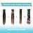 Sangtok 24in Single Ended 3 in 1 Dreadlock Extensions, 30pcs Ombre Brown Mixed Dreads Extensions Set SE Dreads with Curly Dreadlocks for White Women