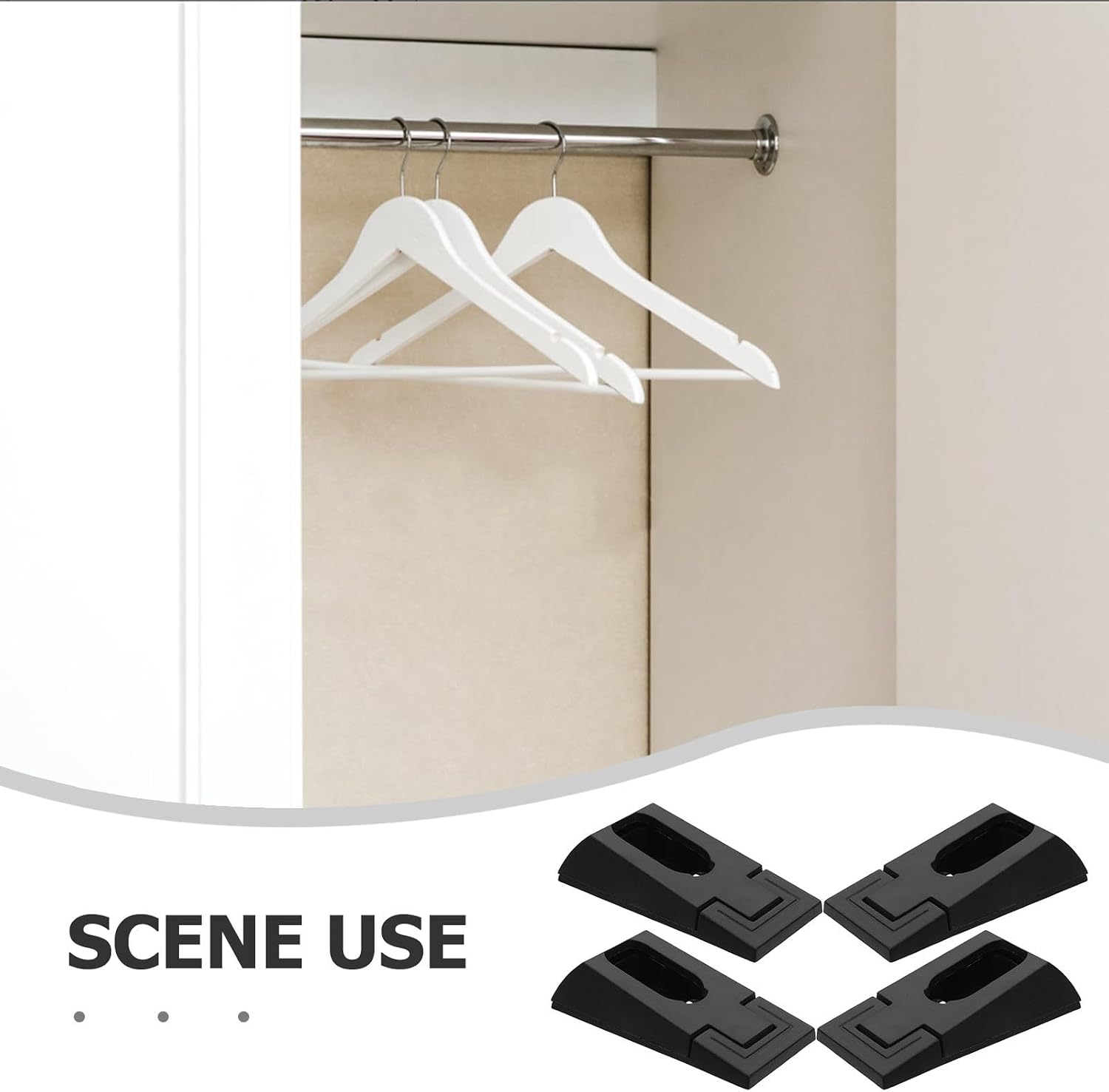 8pcs Closet Pole Socket Flush Mount Aluminum Alloy Rod Holder