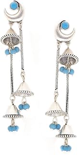 Voylla Moksha Half Moon Drop Earrings for Women and Girls Price In India
