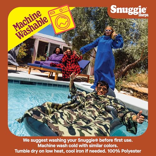 Image of Snuggie The Original Wearable Blanket With Sleeves & Pockets | Cozy Oversized Throw for Adult Men & Women | One Size, 71x54