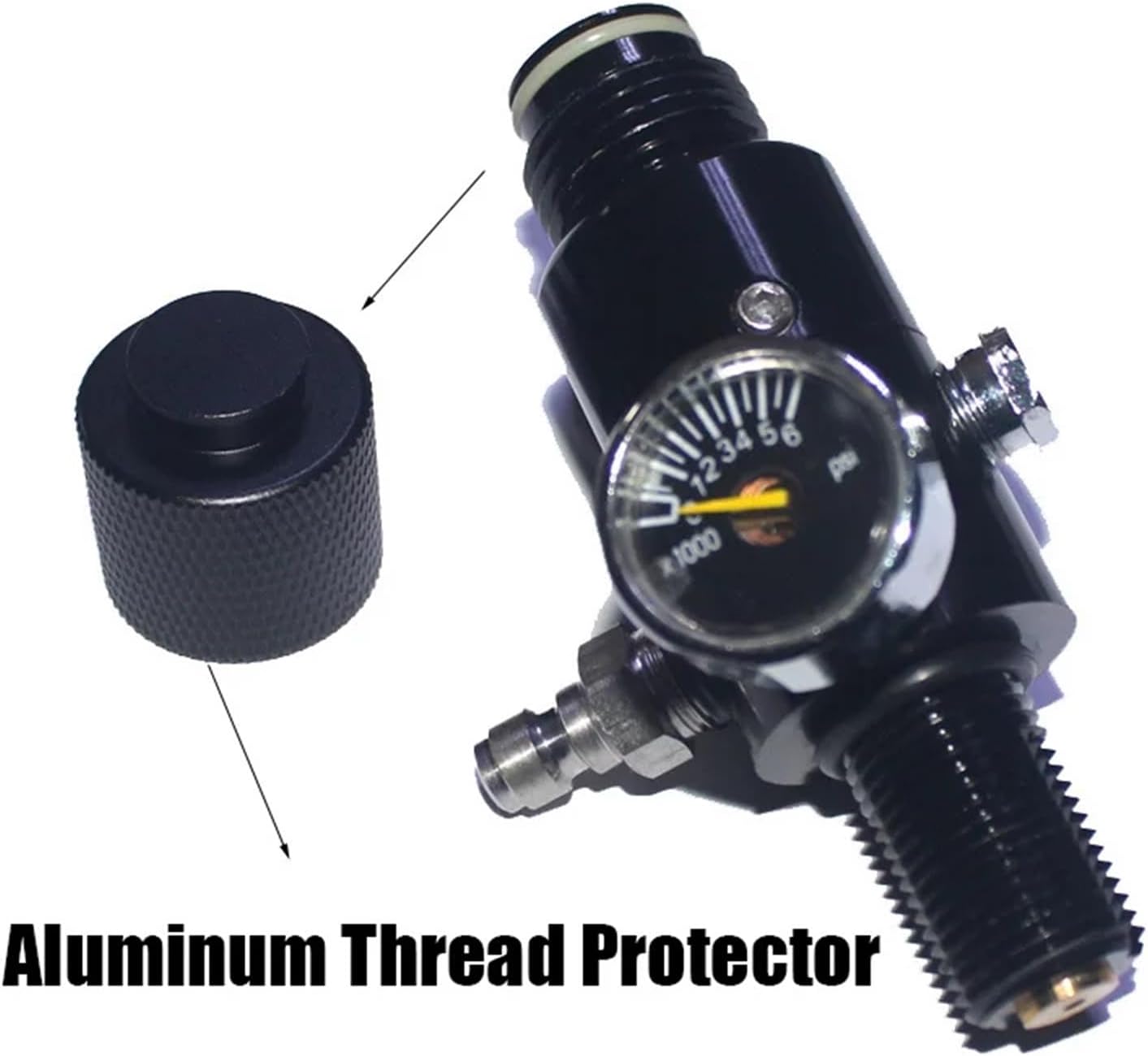 4500psi Cylinder Air Tank Regulator Valve Output 800psi to 3000psi M18*1.5 Diving Mountain Climbing(2200psi)