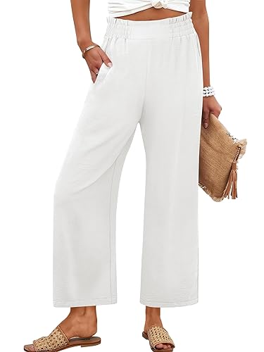 ANRABESS Womens Wide Leg Palazzo Pants Summer Beach High Waisted