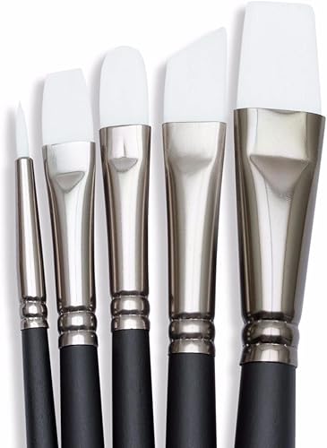 Miniatura 5 de Angelus Acabado de pintura acrílica para cuero n. 600-4oz y juego de pinceles de pintura de 5 piezas