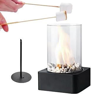 Tragbare Feuerstelle, Tragbarer Gas Kaminofen, Outdoor Kaminofen Kompakt, Mini Heizung, Leicht Metall, Moderne Flammenquelle Design Heizung für Terrasse Garten Camping Hinterhof Wohnmobil