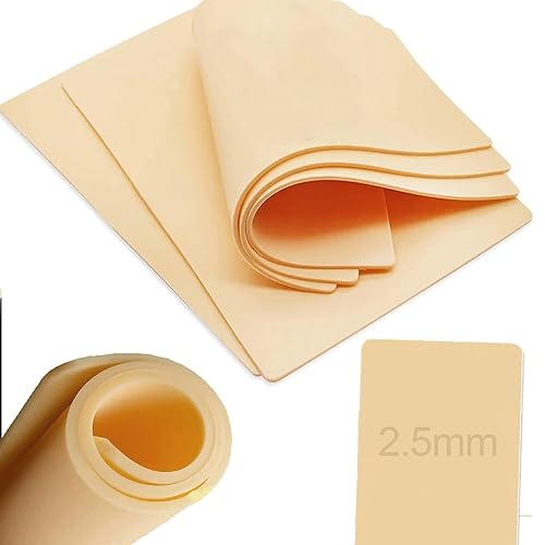 Piel falsa de 0.118 in, 6 piezas de pieles de tatuaje de tamaño A4, piel de tatuaje de silicona de 12 x 8 pulgadas, piel de práctica en blanco de