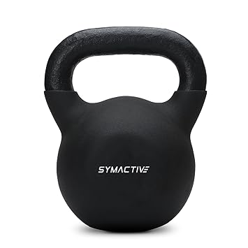 Amazon Brand - Symactive Neoprene Coated Solid Kettlebell for Gym Exercises (24 Kg) - image, photos