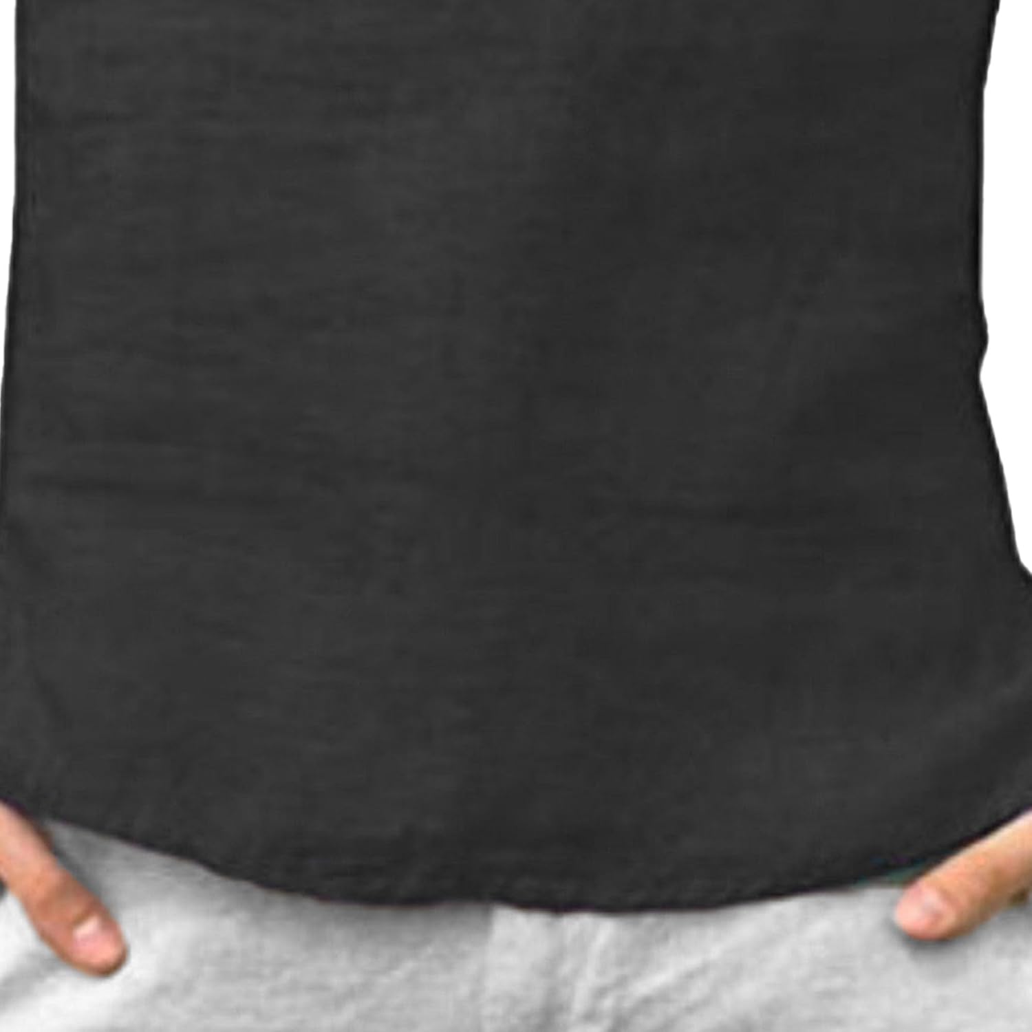 Men Half Button Thin Street Shirt Classic Stand Collar Simple Style T Shirts Summer Solid Front Pocket Daily Tops
