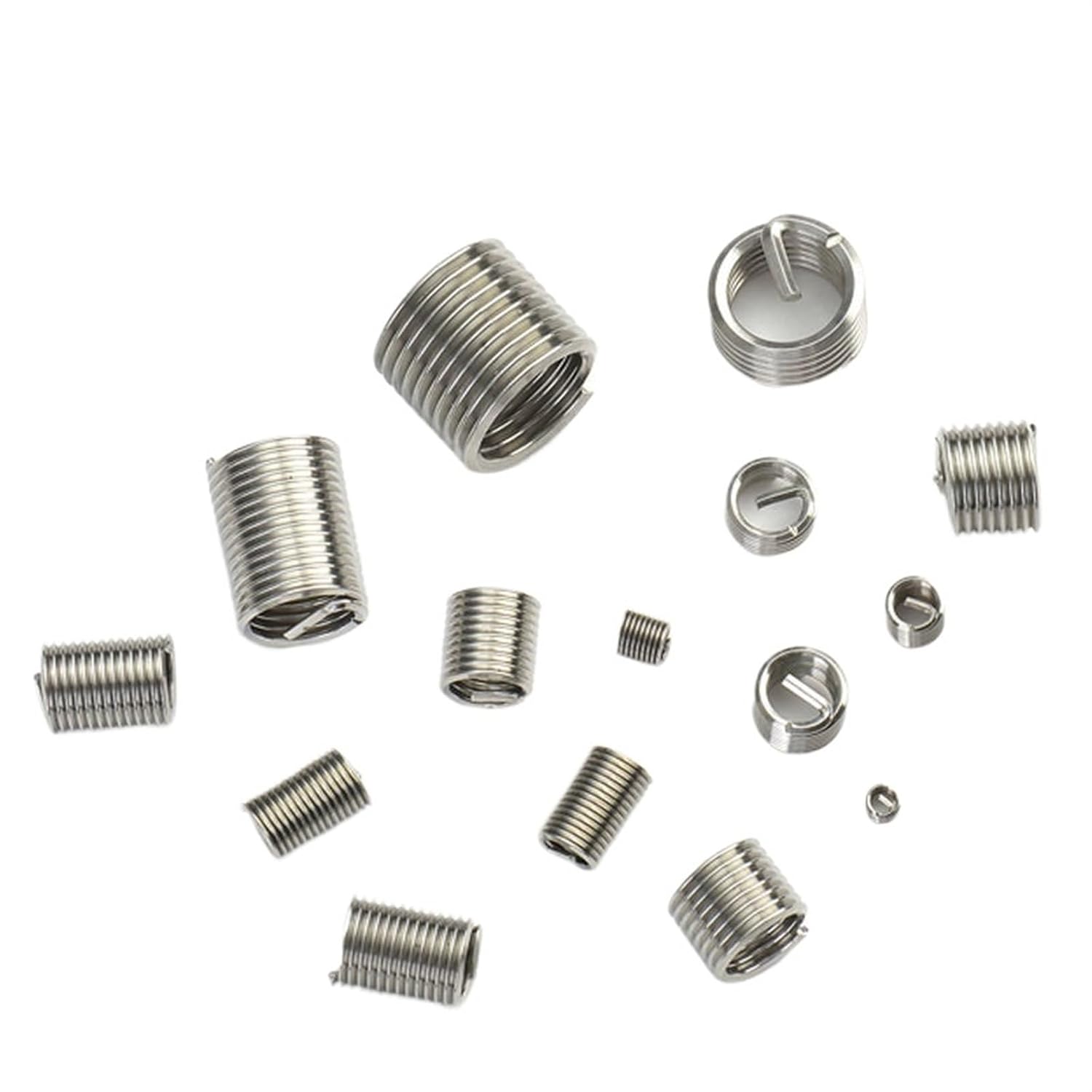 50pcs M10*1.25 * 1.5D Wire Thread Insert, M10 Screw Bushing, Stainless Steel Wire Screw Sleeve Thread Repair
