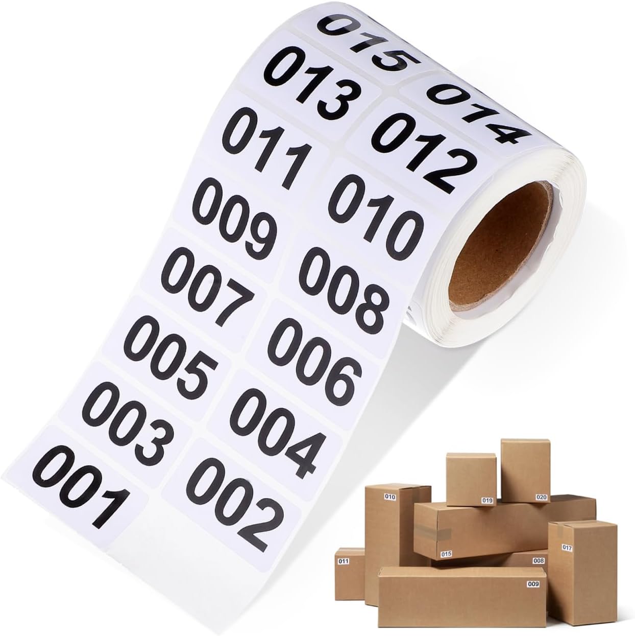 VILLCASE Consecutive Number Labels, Self-Adhesive Inventory Number ...