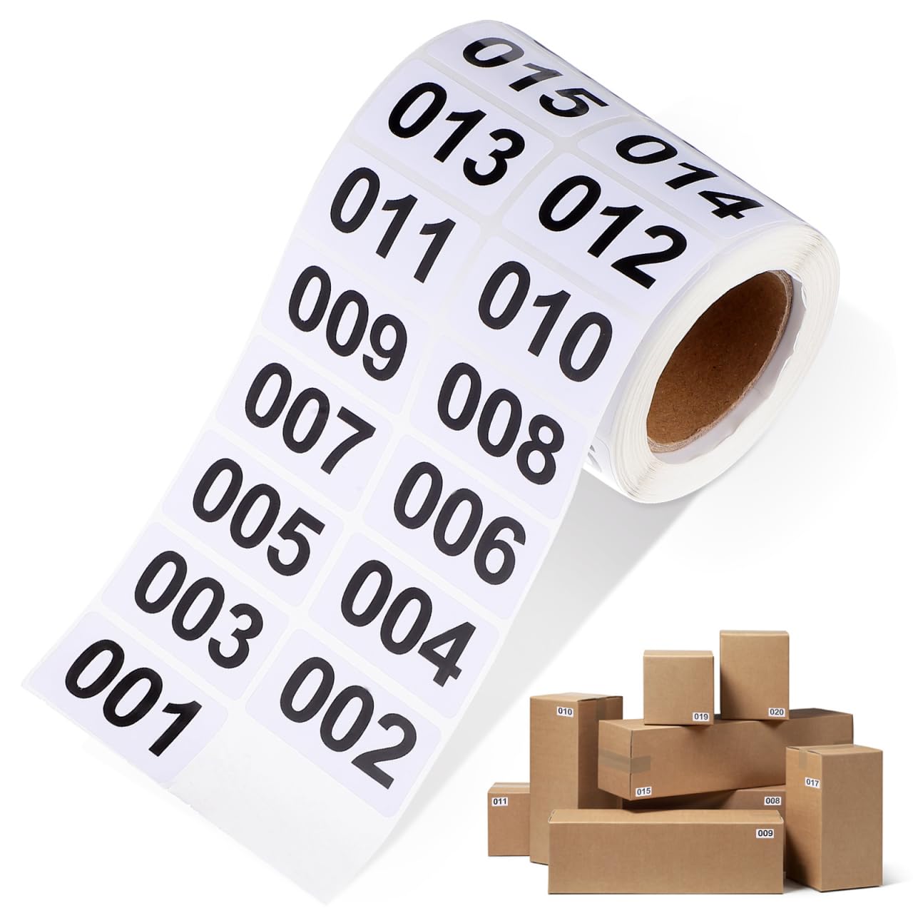 Gadpiparty Number Stickers 1 Roll Self Adhesive Warehouse Labels for Machines Appliances and Goods Numbered Stickers Easy to Use Number Pasters for Organisation
