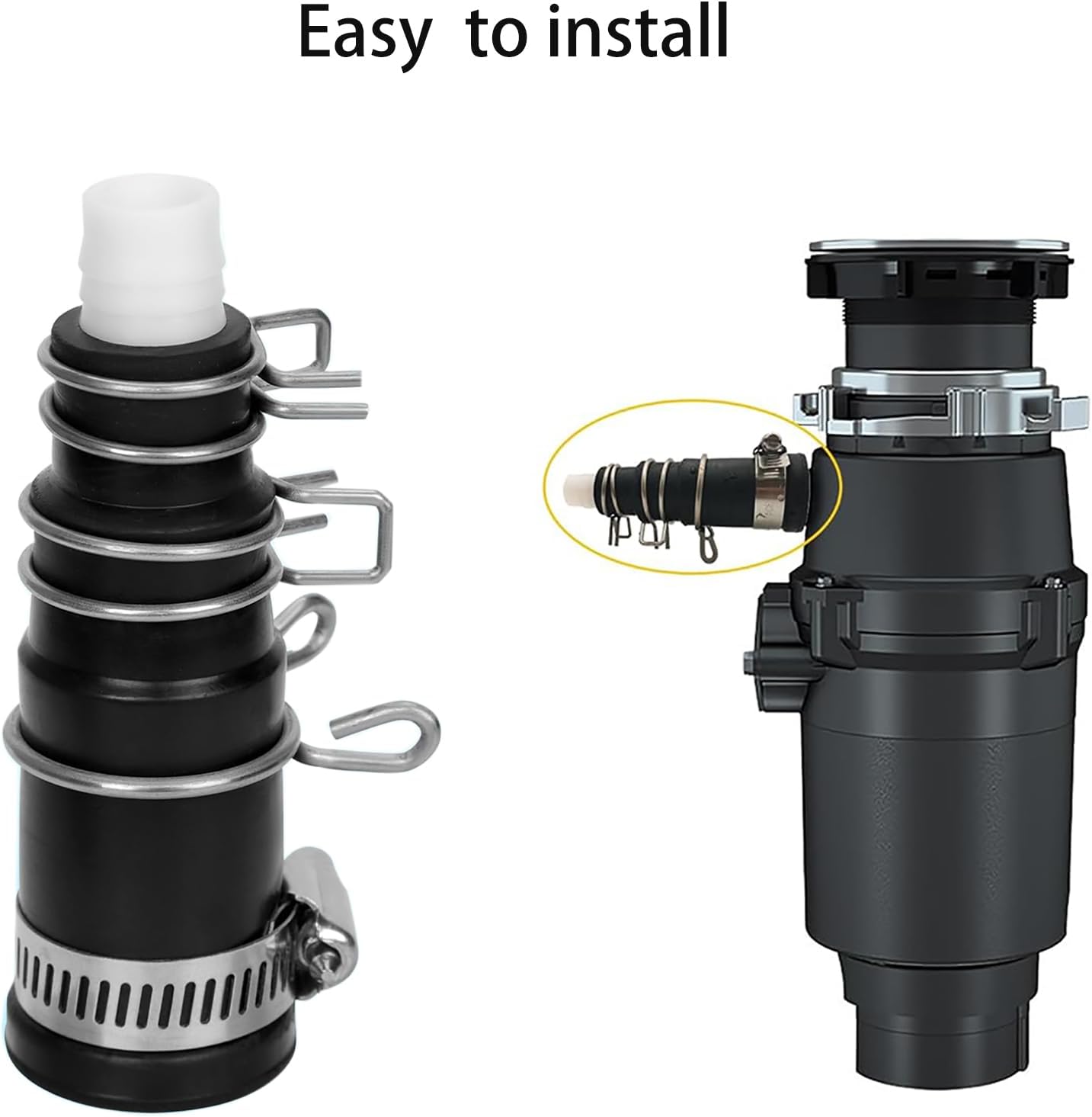 1 Set Dishwasher Drain Hose Adapter Black Dishwasher Drain Connector Kit Dishwasher Garbage Disposal Connector