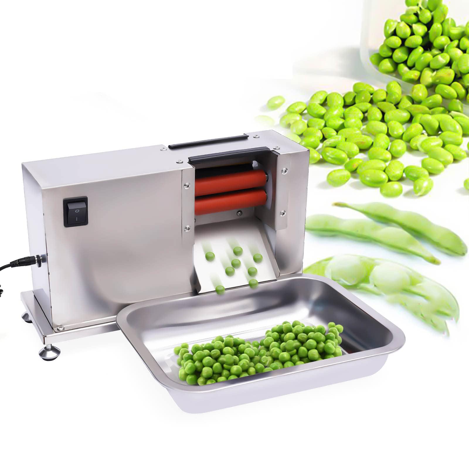 Elektryczna maszyna do łuskania grochu - półautomatyczna obieraczka ze stali nierdzewnej do fasoli, grochu, Edamame, komercyjnego sprzętu do łuskania fasoli, wydajna i trwała