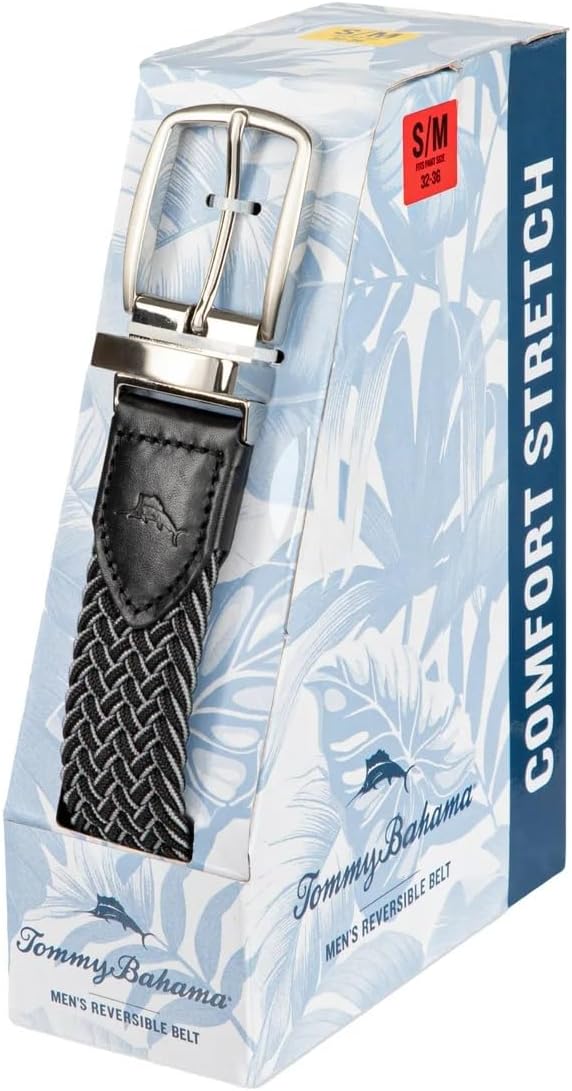 Tommy Bahama Men's Fully Adjustable Stretch Woven Fabric Web Belt - Casual Comfort for Work, Weekend & Vacations - Image 6