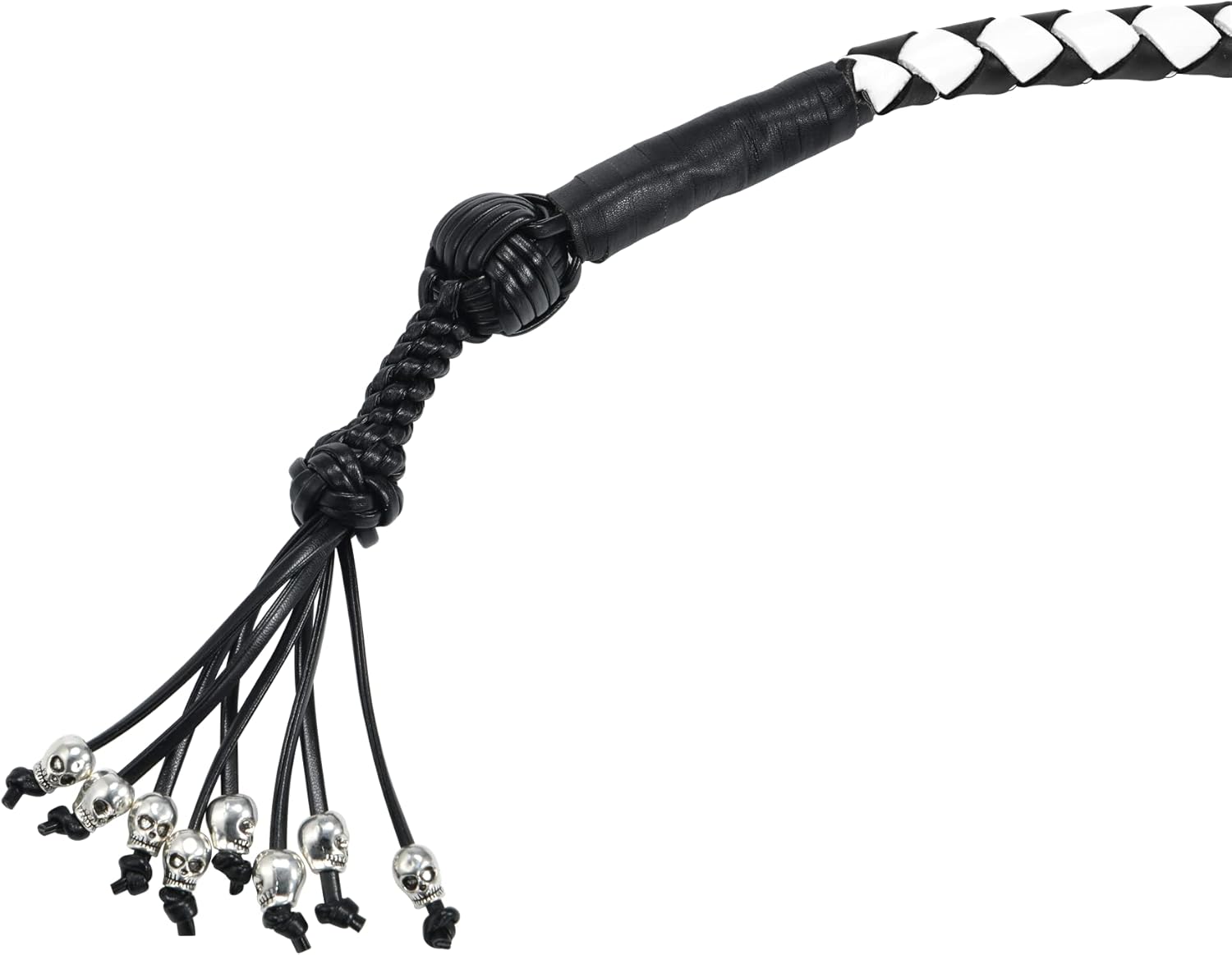 Biker Whip 42" Motorcycle Get Back Whip, Handlebar Accessories for motorbike, Genuine Leather Whips for Motorcycles : Automotive