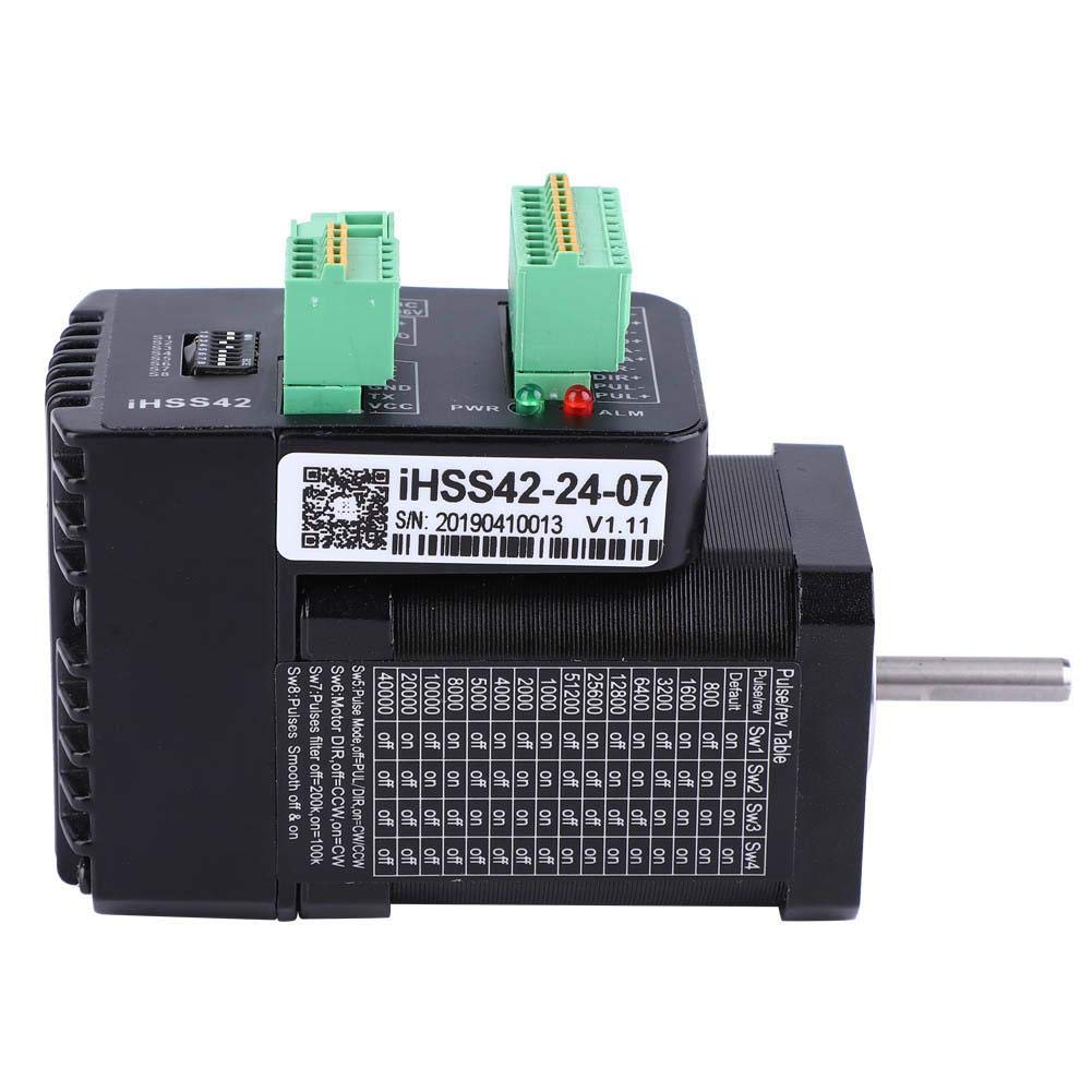 Silnik krokowy NEMA17, serwomotor 0,7 Nm, zamknięty silnik krokowy 24 V iHSS42-24-07 Hybrydowy silnik serwo