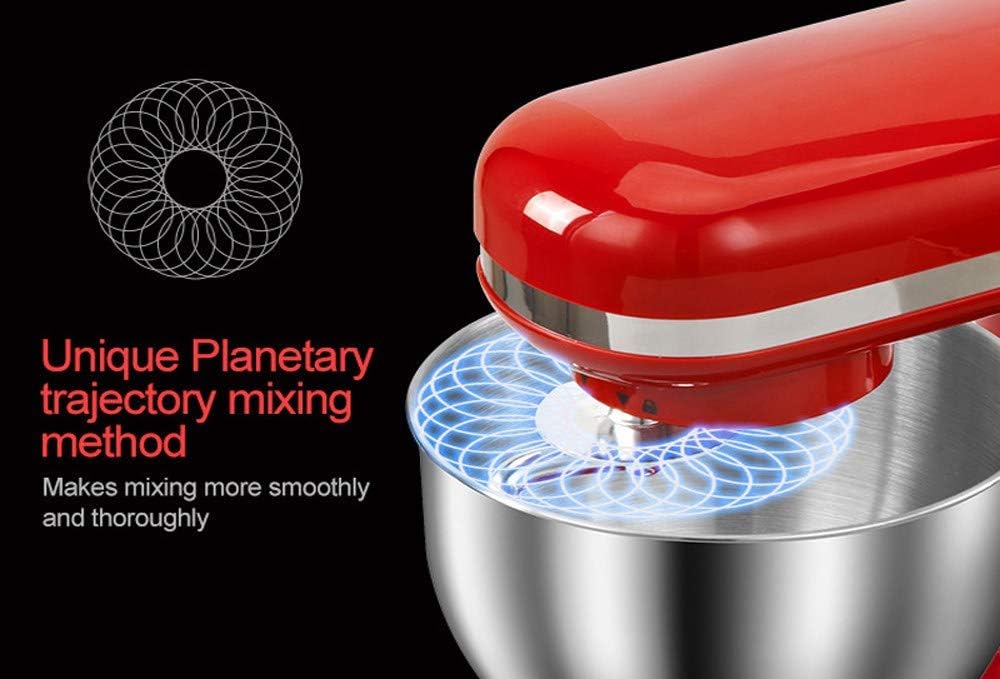 Amazon.de: Standmixer, Elektrische Teigbrotmaschine Küchenhelfer Mixer  Lebensmittelmixer Mit 4L Schüssel Teighaken Schneebesen Und Spritzschutz 6  Geschwindigkeiten Elektrischer Kuchenmischer