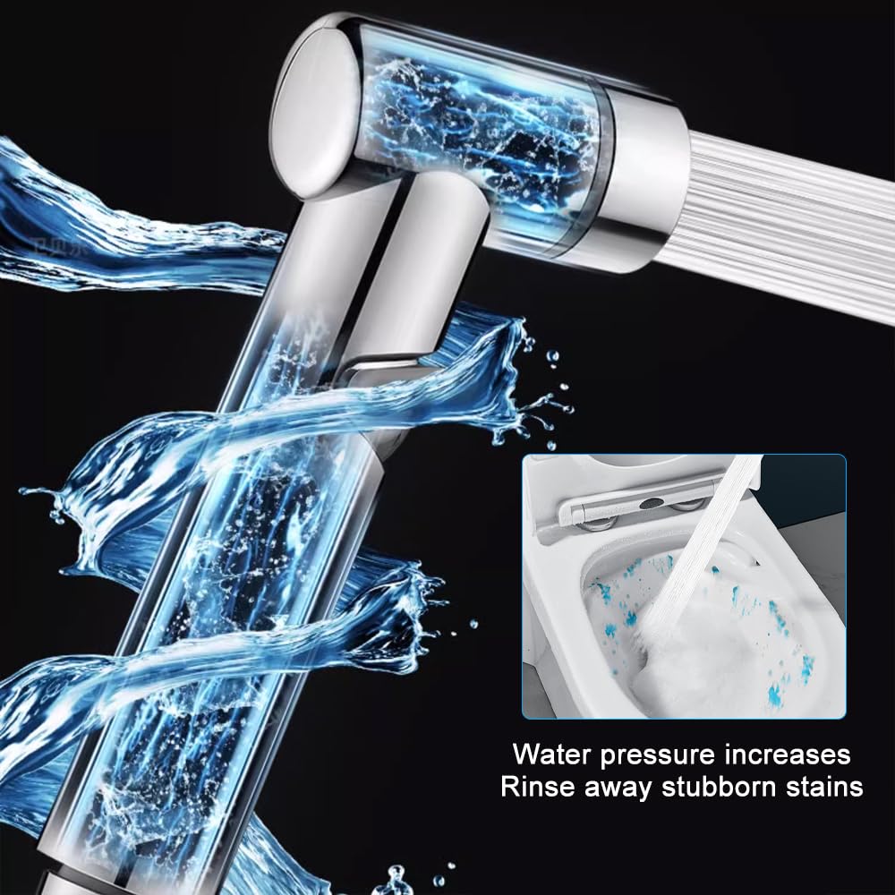 Mocrop Upgrade Grifo Bidet Para WC Kit Ducha Bidet Para Wc Para Lavabo con Manguera de 2m Duchas Higienicas para Bidet para Inodoro Ducha de Mano Purificadora