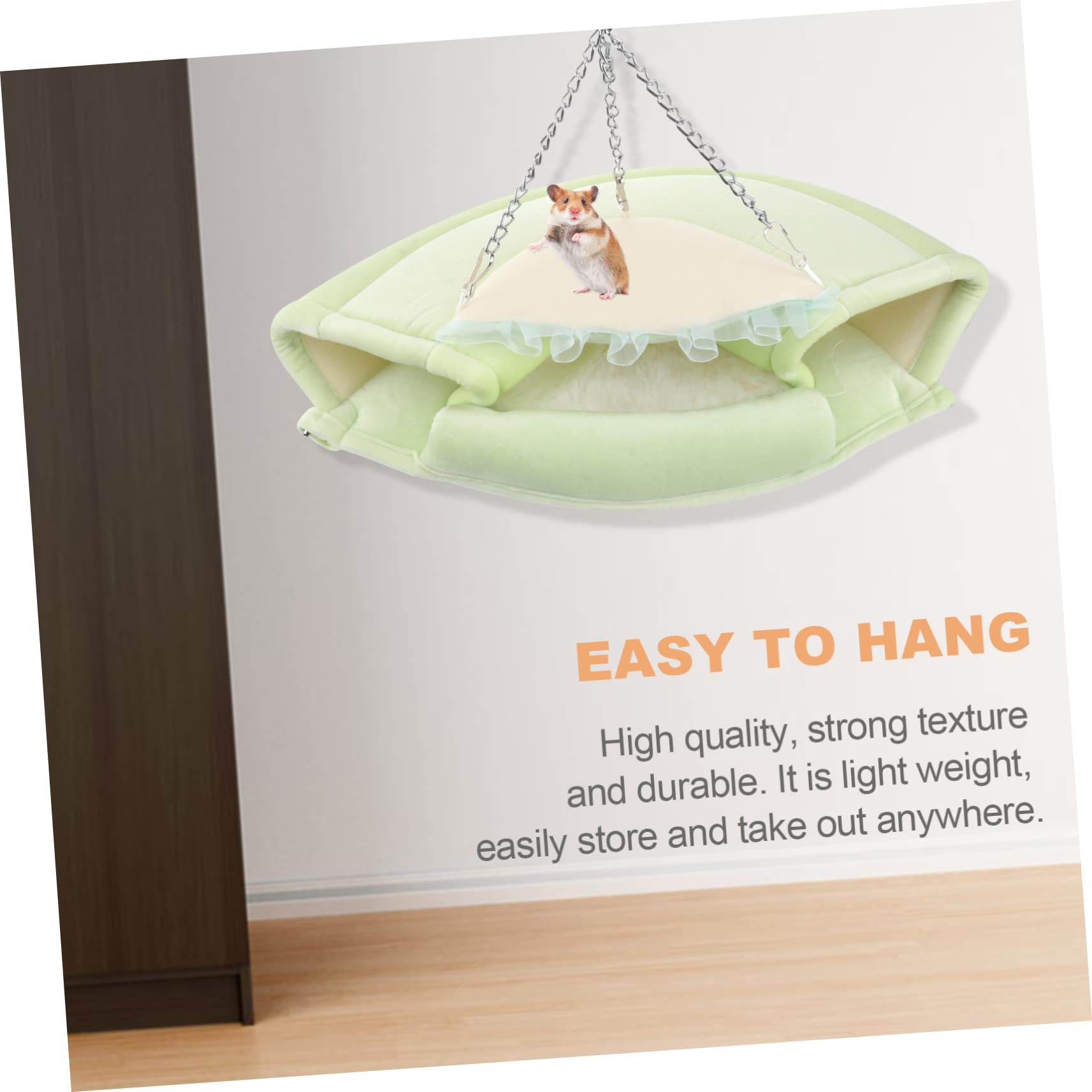 BESPORTBLE Hamsterbett Hängeschlafbett Haustierhängematte Eichhörnchenwiege Warmer Tunnel Leicht Einfach Zu Verstauen