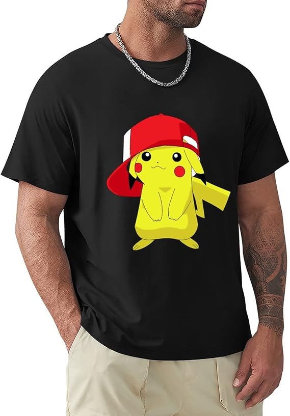 Amazon ポケモンピカチュウ メンズ 半袖 Tシャツ おしゃれ メンズ 服 斬新 グラフィック クルーネック Tシャツ クールなデザイン Tシャツ カットソー 通販